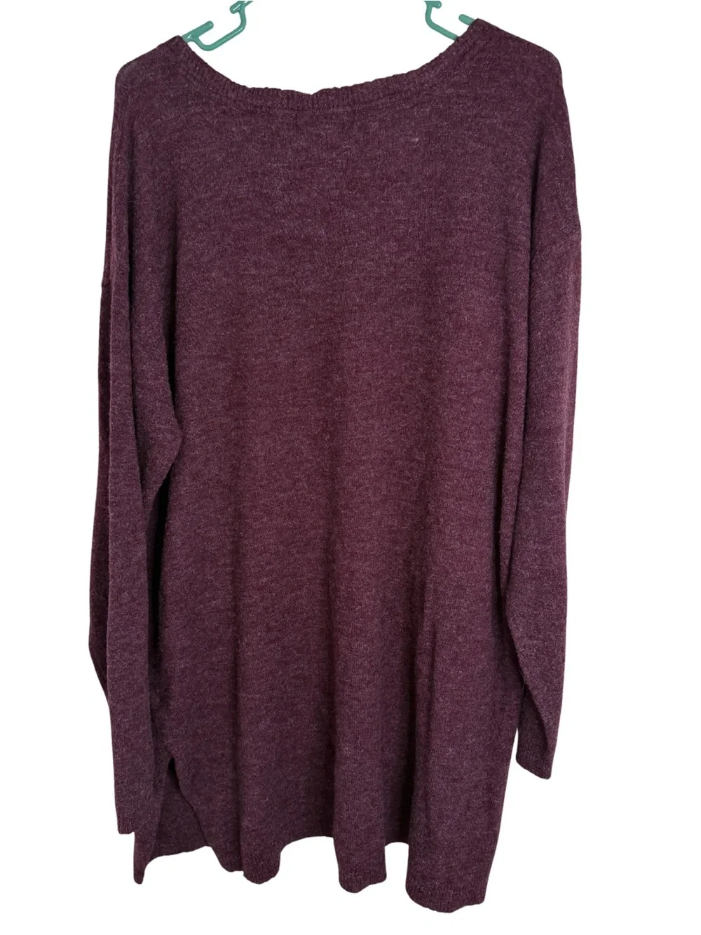 Ellos Purple Long Sleeve Crewneck Tunic Sweater Size Large (18/20)
